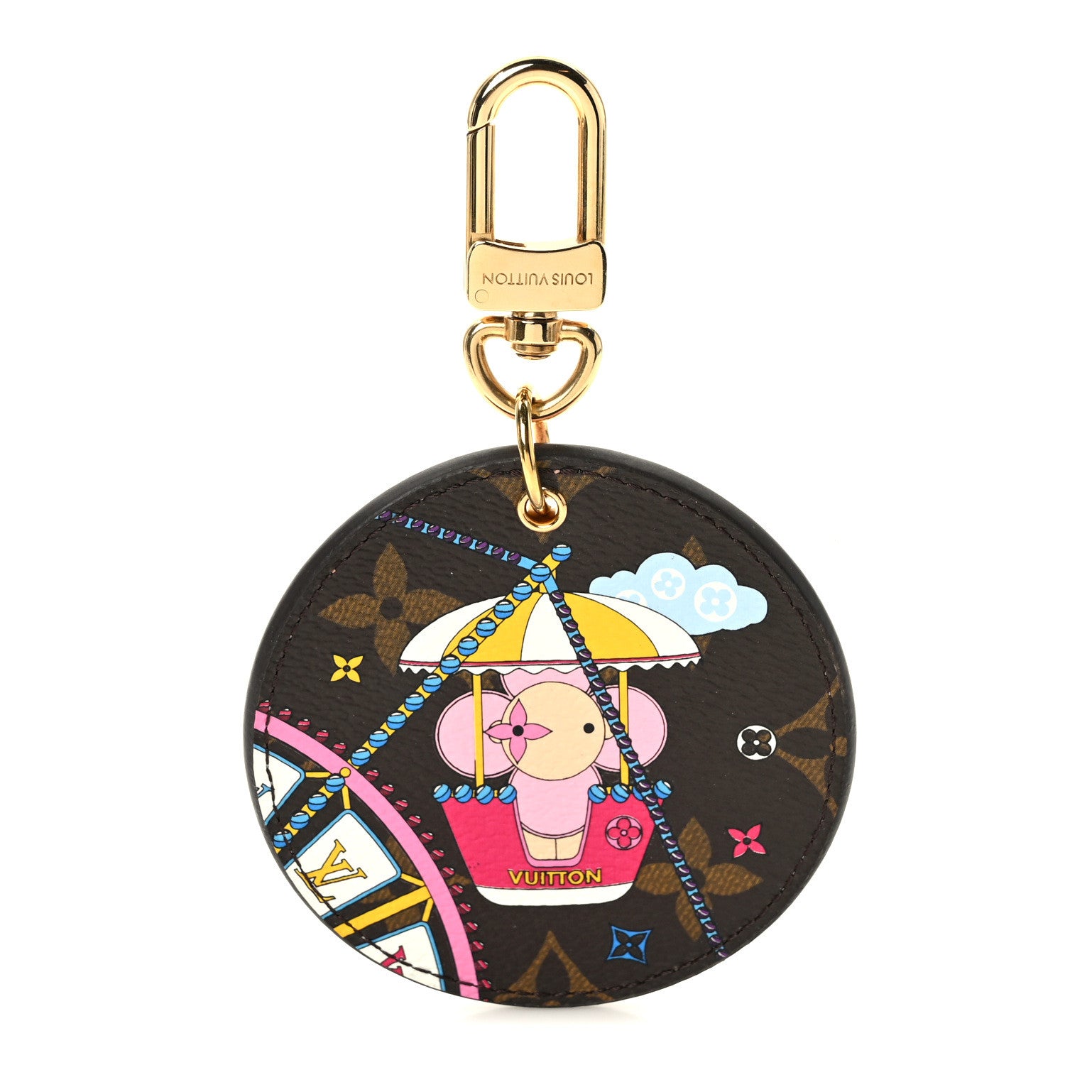 Louis Vuitton LOUIS VUITTON Monogram 2020 Christmas Animation Big Wheel Bag Charm Key Ring Rose Ballerine 1 of 4