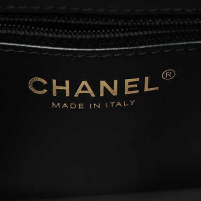 Chanel Shiny Aged Calfskin Quilted Nano Kelly Shopper Black 6 of 10