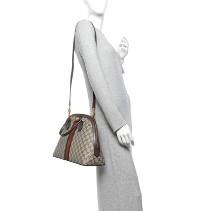Gucci GG Supreme Monogram Web Medium Ophidia Top Handle Dome Bag Brown 2 of 10