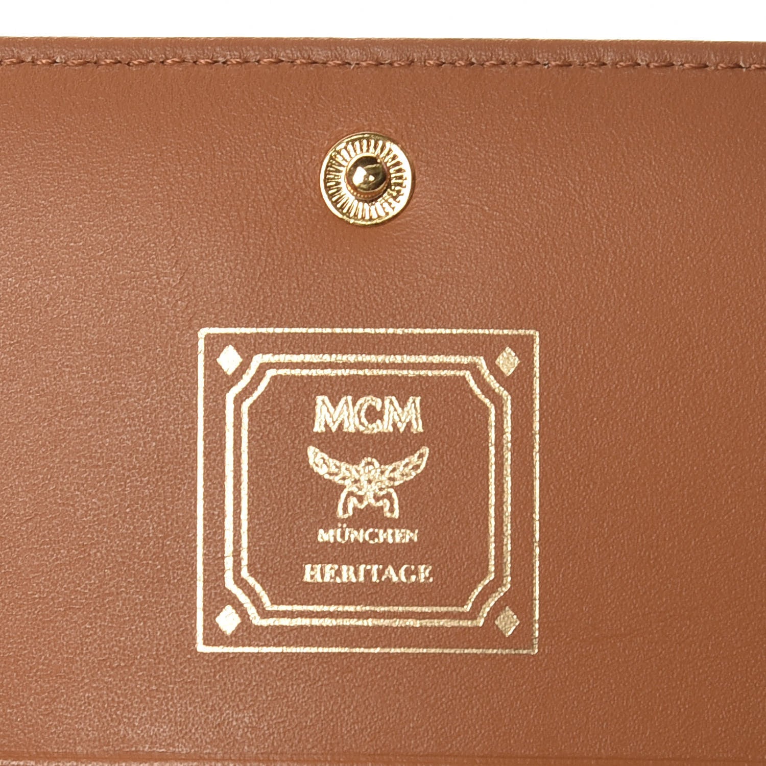 MCM Visetos Heritage Card Case Cognac 8 of 10