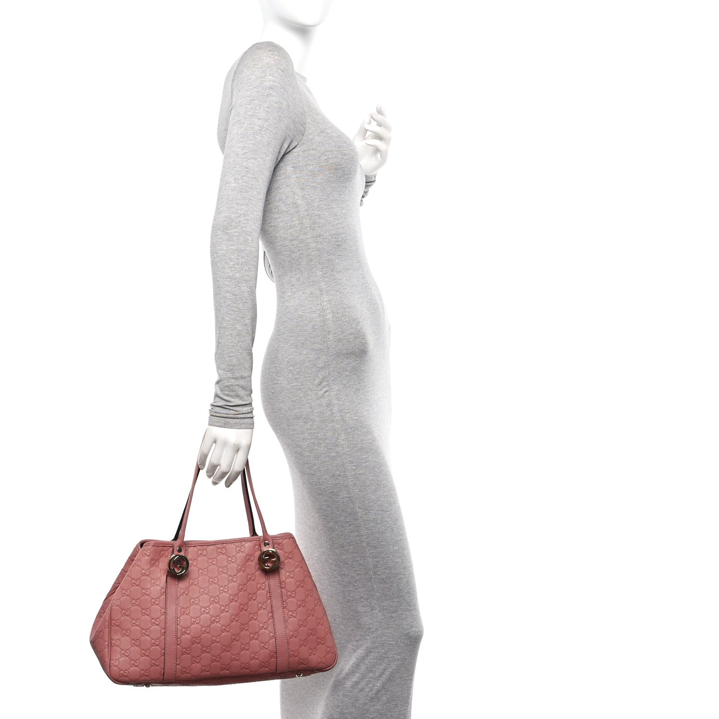Guccissima Medium GG Twins Tote Pink