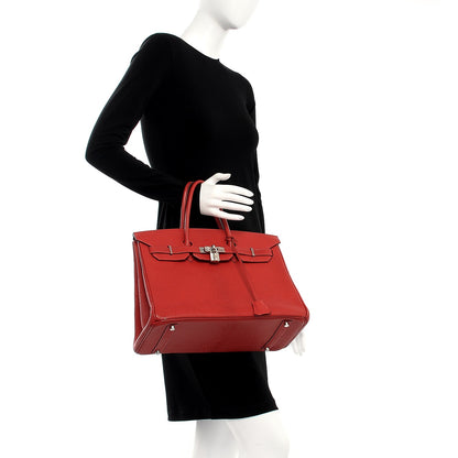 Hermes Chevre de Coromandel Birkin 35 Rouge Vif 2 of 26