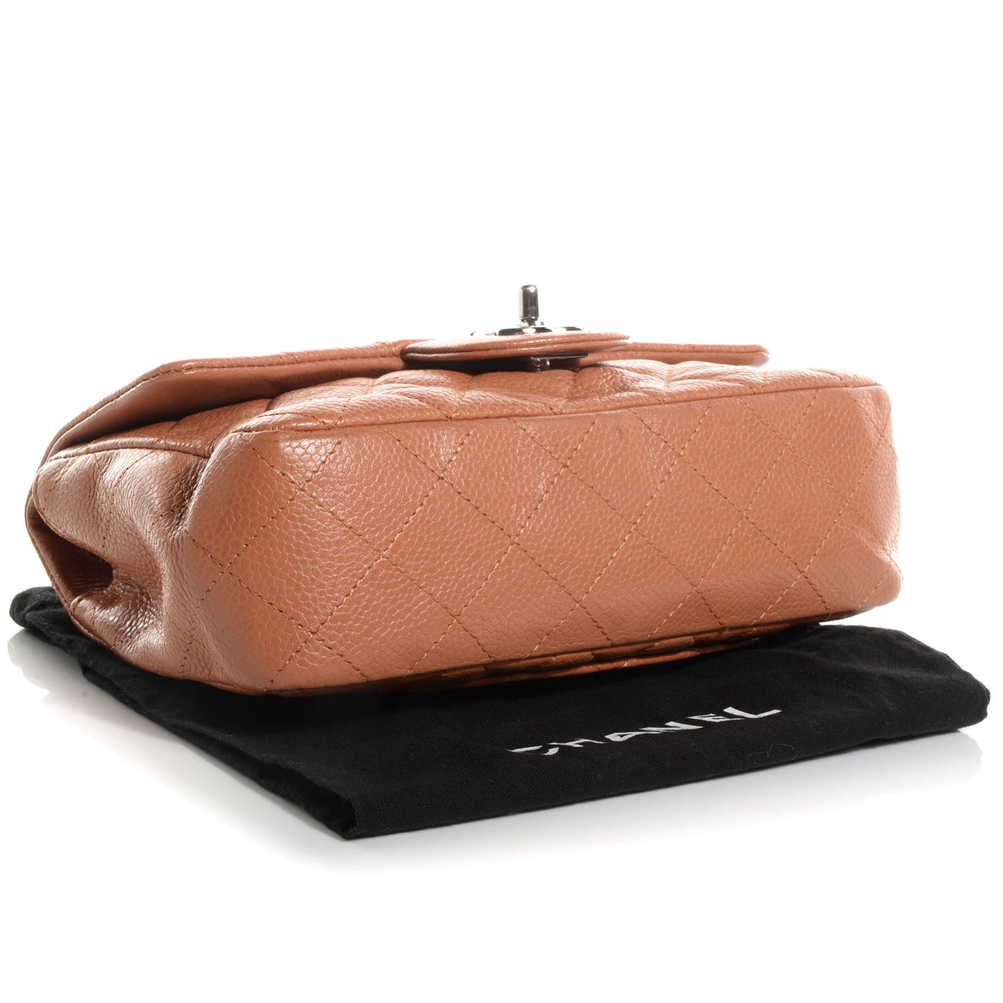 Caviar Quilted Mini Flap Dark Beige