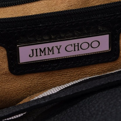 Jimmy Choo Grainy Calfskin Large Rosalie Satchel Black 6 of 11