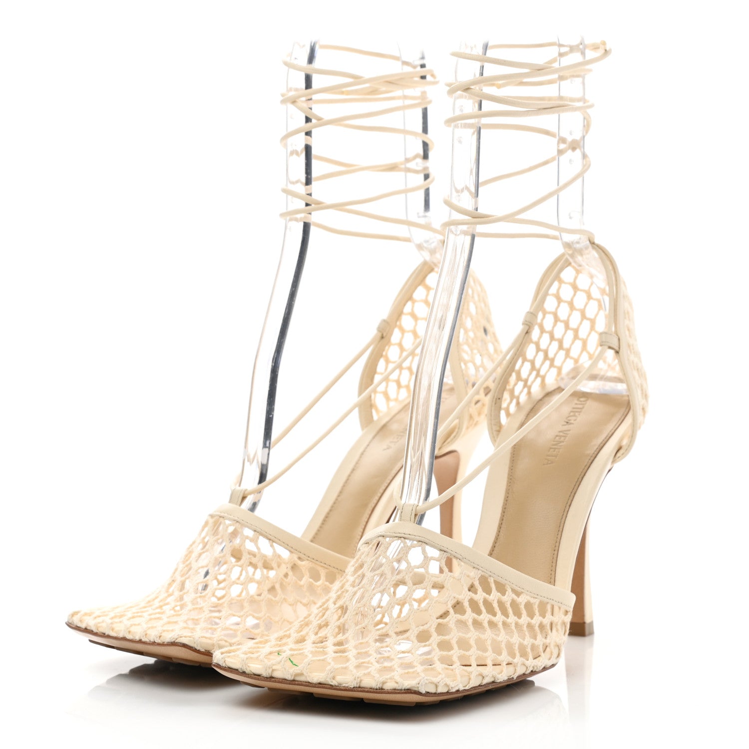 Bottega Veneta Mesh Nappa Stretch Ankle Tie Sandals 41 Toile 3 of 8