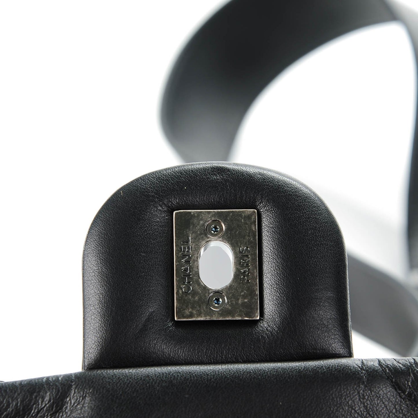 Calfskin Coco Pleats Messenger Flap Black