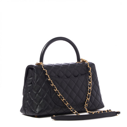 Chanel Caviar Quilted Small Coco Handle Flap Black 2 of 9