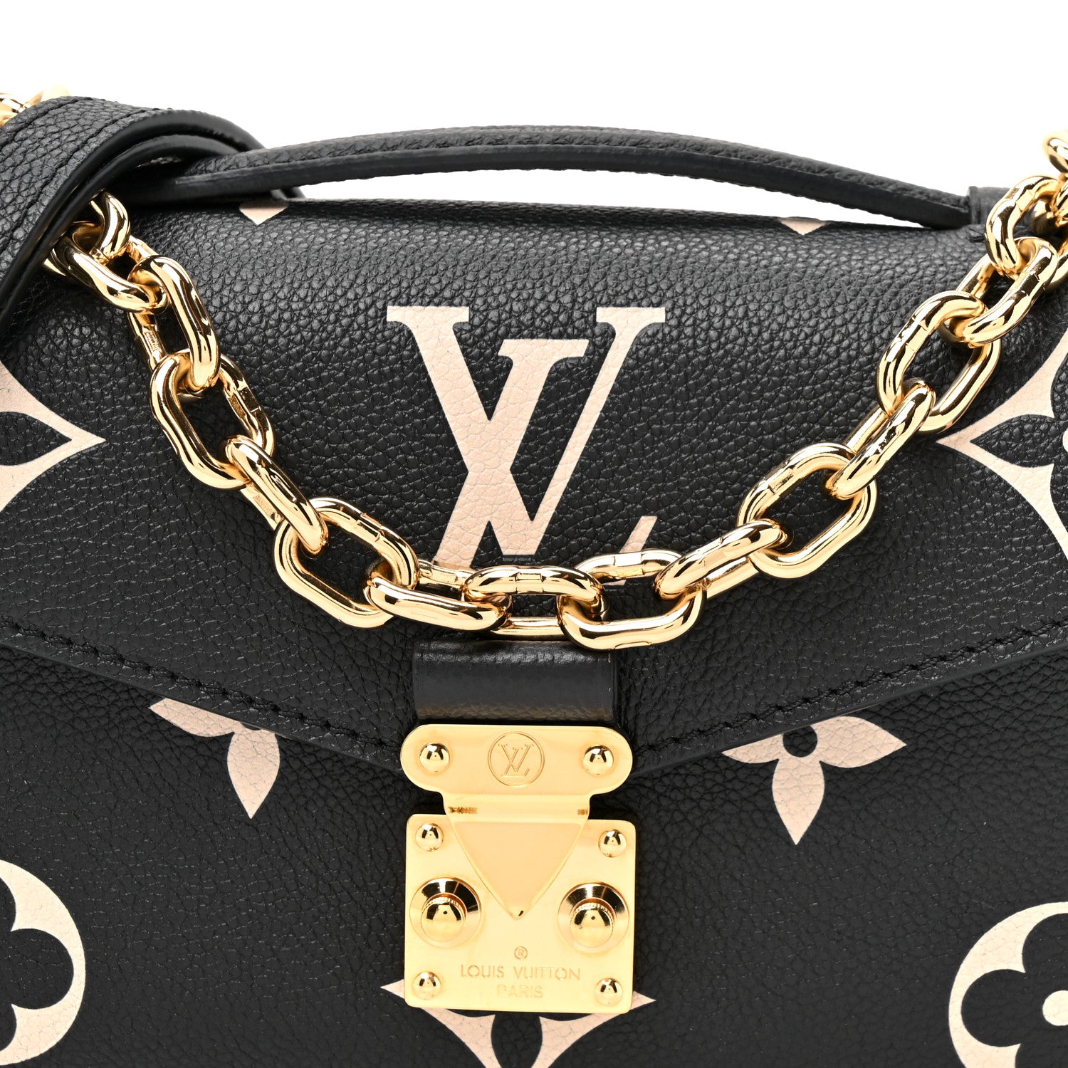 Louis Vuitton Empreinte Monogram Giant Pochette Metis East West Black Beige 7 of 10