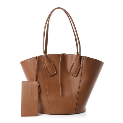 Bottega Veneta Calfskin Basket Tote Wood 1 of 11