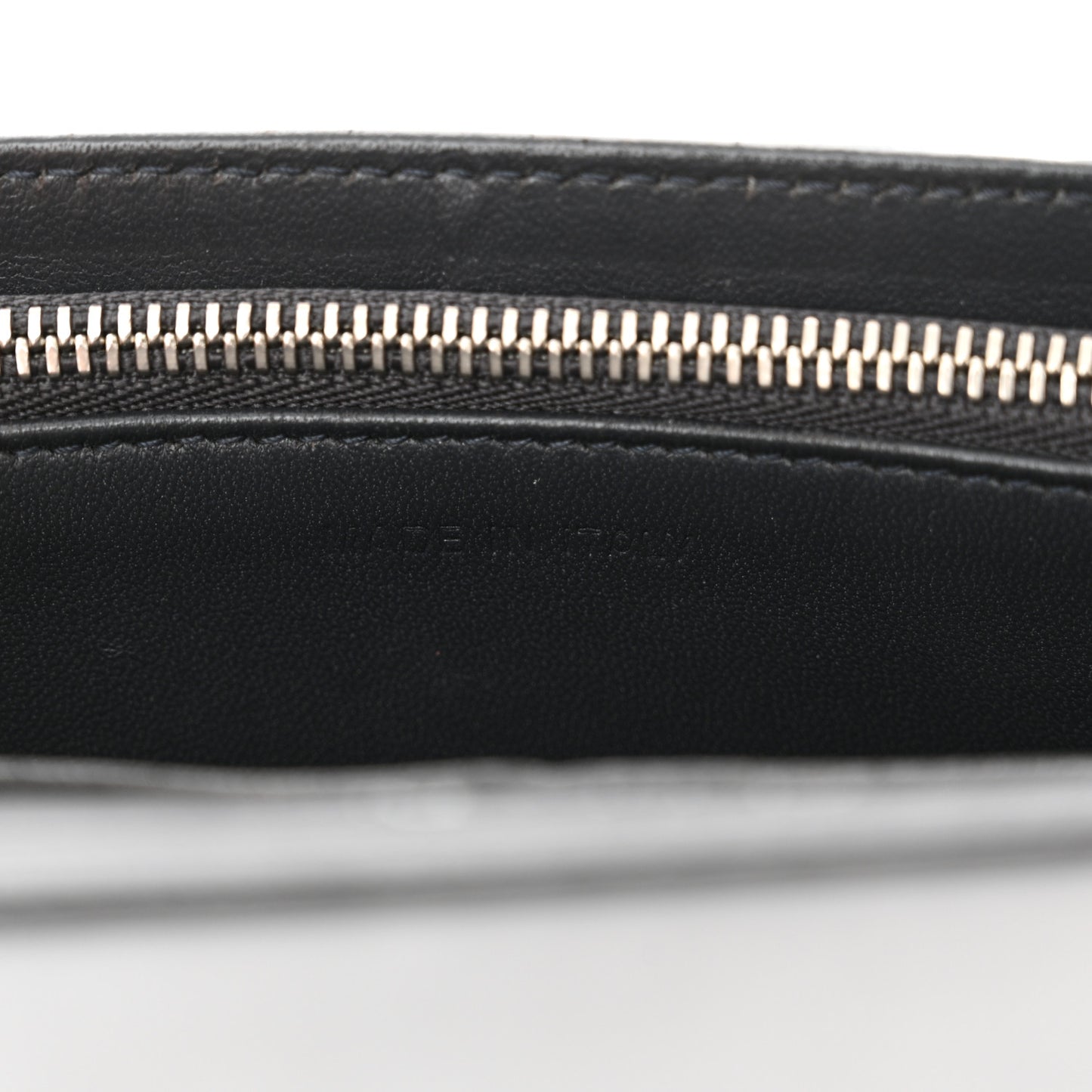 Metallic Patent Micro-Cannage Diorama Wallet on Chain Pouch Silver