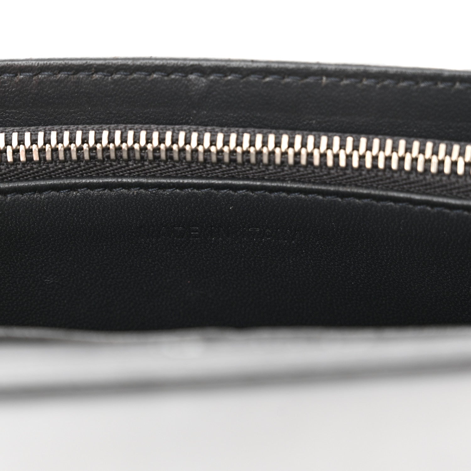 Christian Dior Metallic Patent Micro-Cannage Diorama Wallet on Chain Pouch Silver 7 of 14