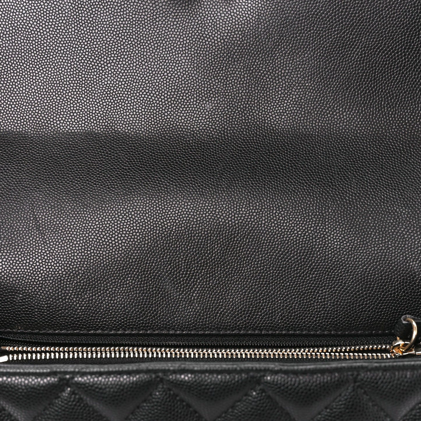 Caviar Lizard Quilted Medium Coco Handle Flap Black