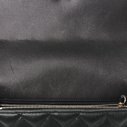 Chanel Caviar Lizard Quilted Medium Coco Handle Flap Black 12 of 12