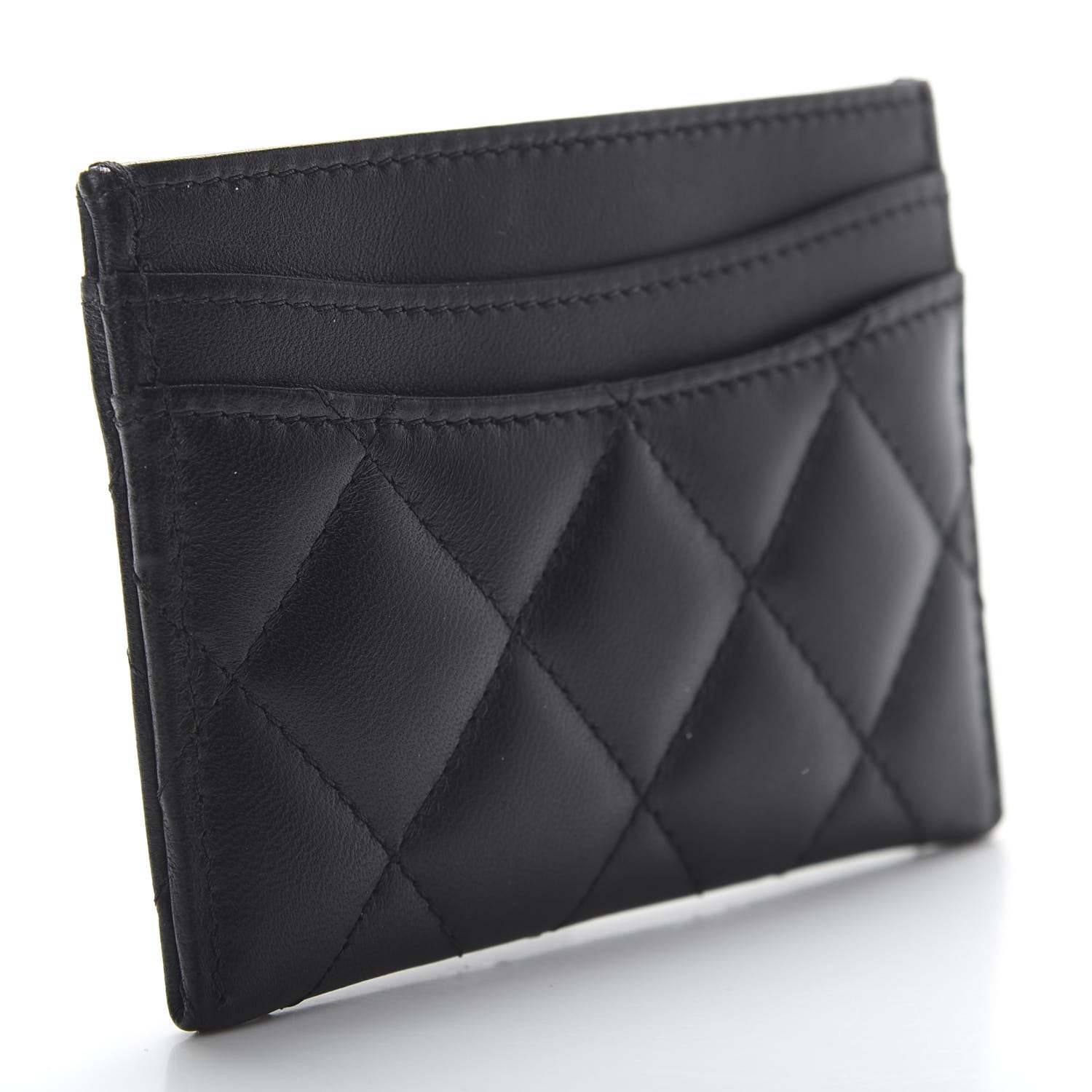 Chanel Lambskin Quilted Card Holder Black 3 of 9