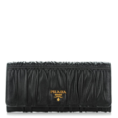 Prada Nappa Gaufre Continental Wallet Nero Black 1 of 8