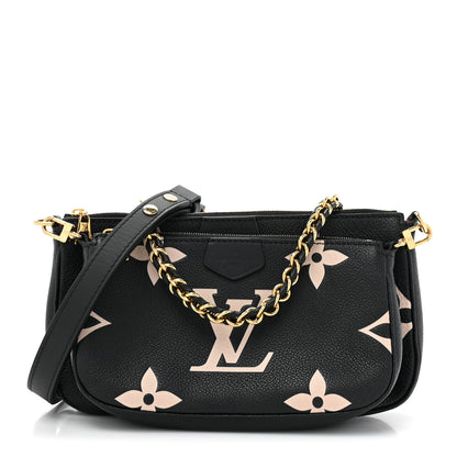 Louis Vuitton Empreinte Monogram Giant Multi Pochette Accessories Black Beige 1 of 11