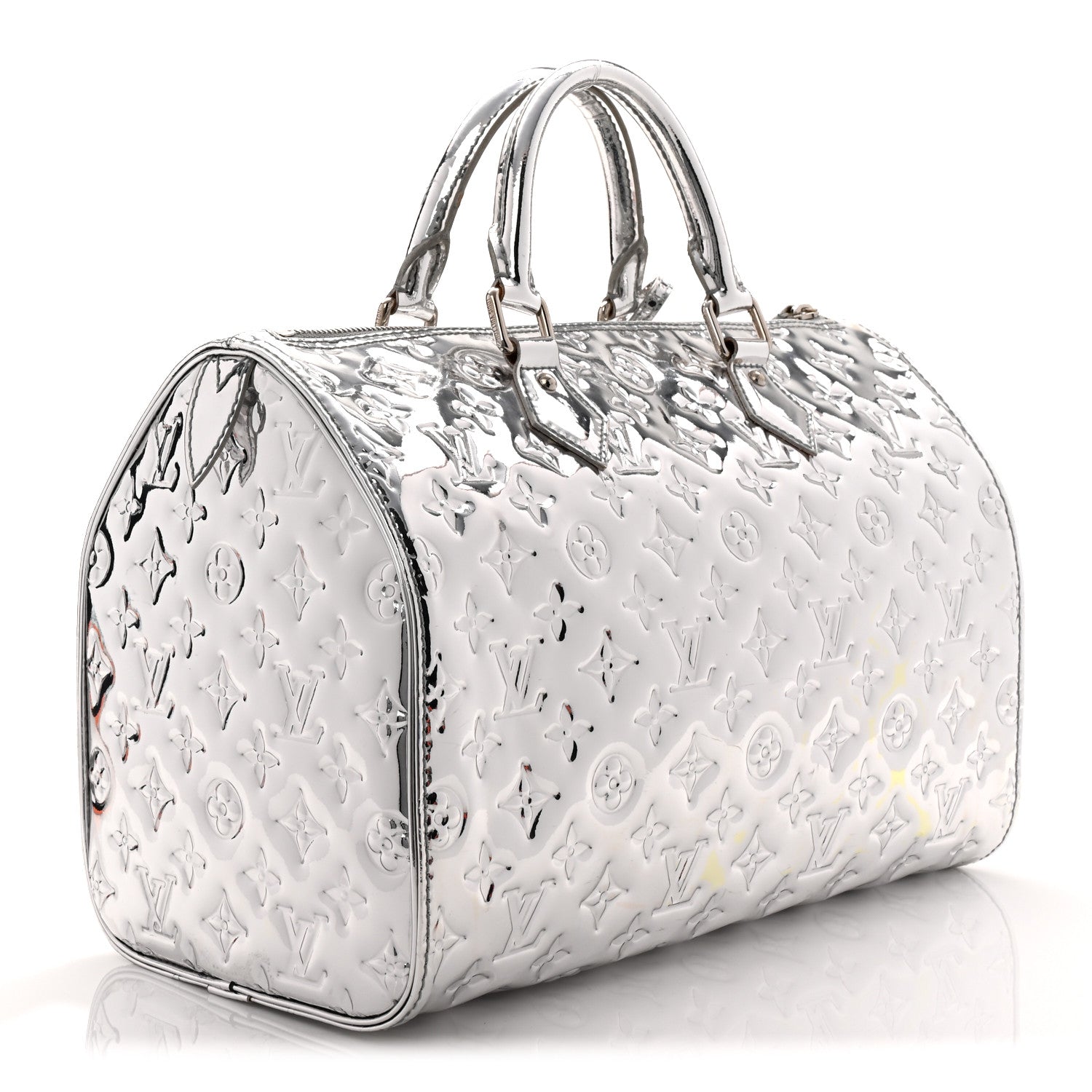 Louis Vuitton Monogram Miroir Speedy 30 Silver 3 of 11