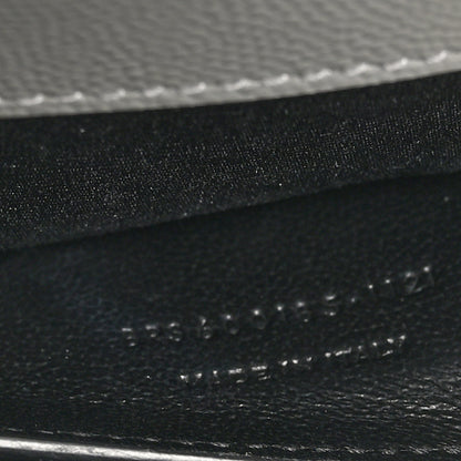 Saint Laurent Grain De Poudre Textured Mixed Matelasse Medium Triquilt Monogram Satchel  New Stone Grey 7 of 12