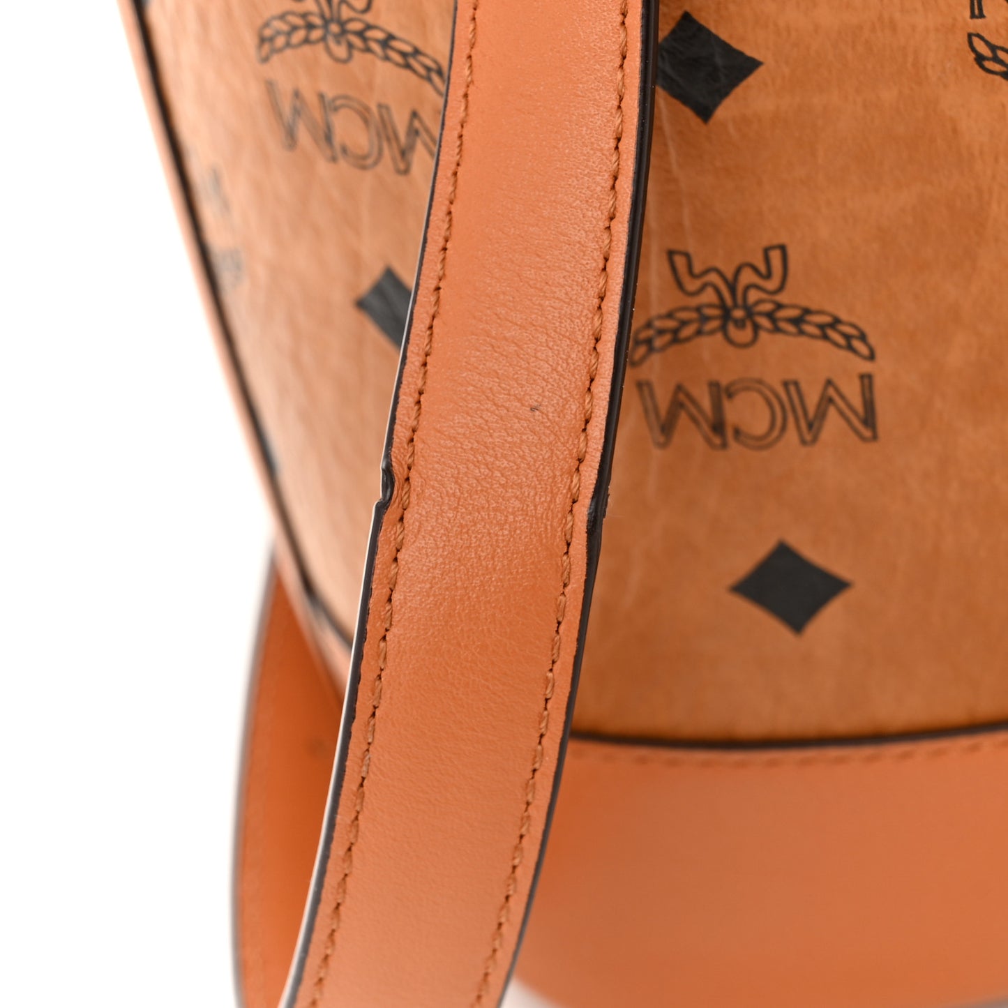 Visetos Medium Dessau Drawstring Bucket Bag Cognac