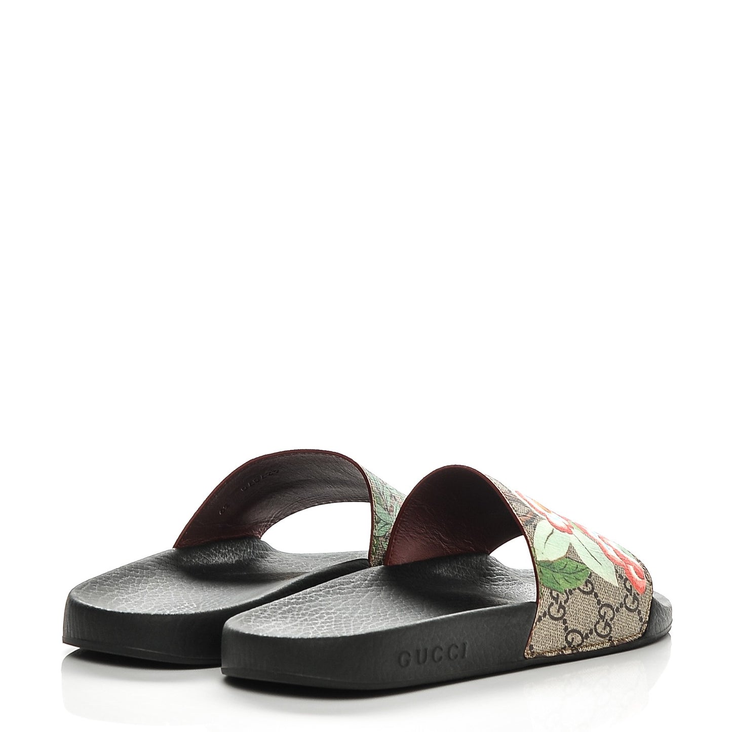GG Supreme Monogram Tian Womens Slide Sandals 39 Beige Multicolor