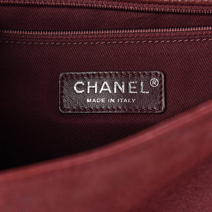 Chanel Iridescent Calfskin Quilted New Medium Gentle Boy Flap Dark Red 6 of 16