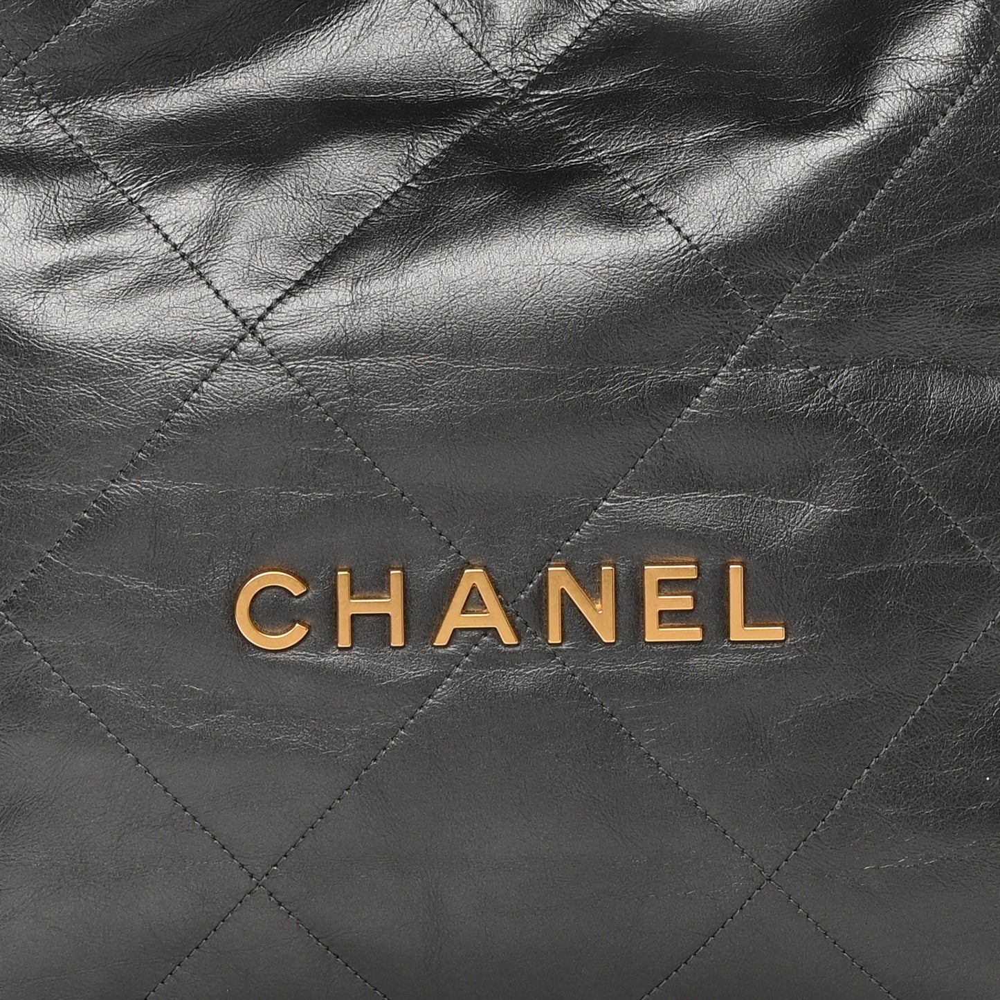 Metallic Calfskin Quilted Small Chanel 22 Ruthenium