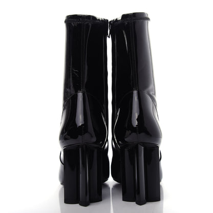 Louis Vuitton Patent Silhouette Ankle Boots 37 Black 7 of 10