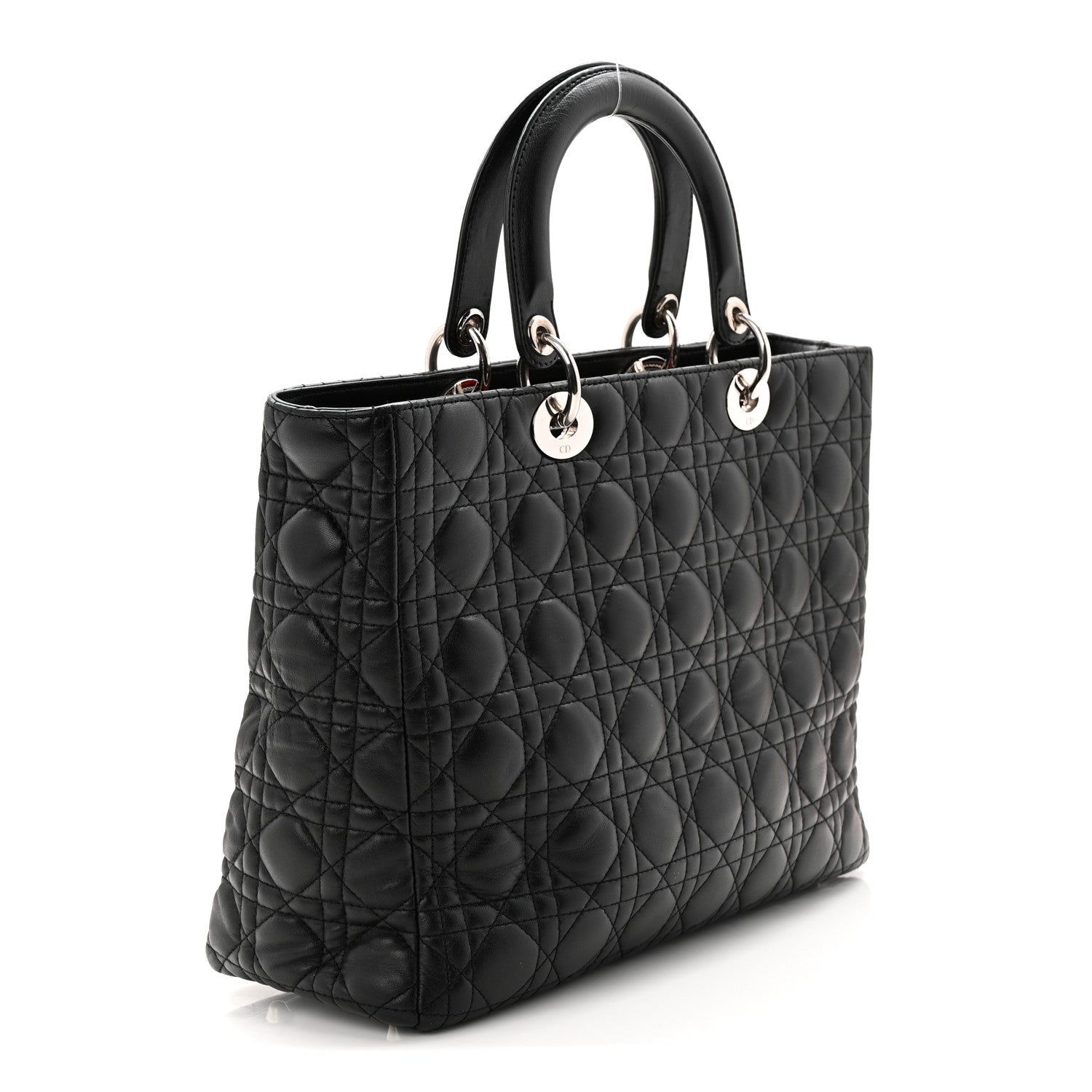 Christian Dior Lambskin Cannage Large Lady Dior Black 3 of 11