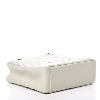 Chanel Caviar Quilted Petit Shopping Tote PST White 4 of 10