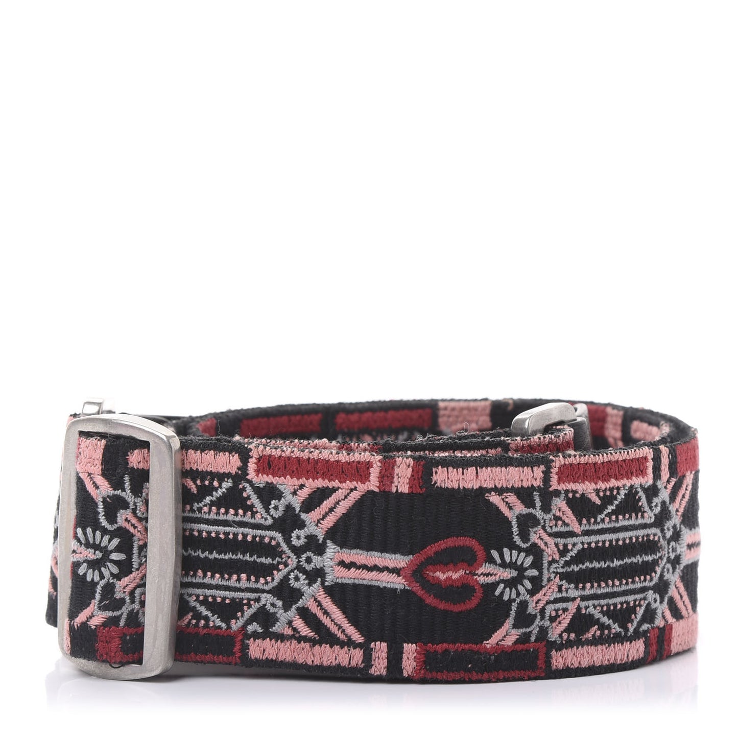 Canvas Loveblade Embroidered Rockstud Guitar Strap Multicolor