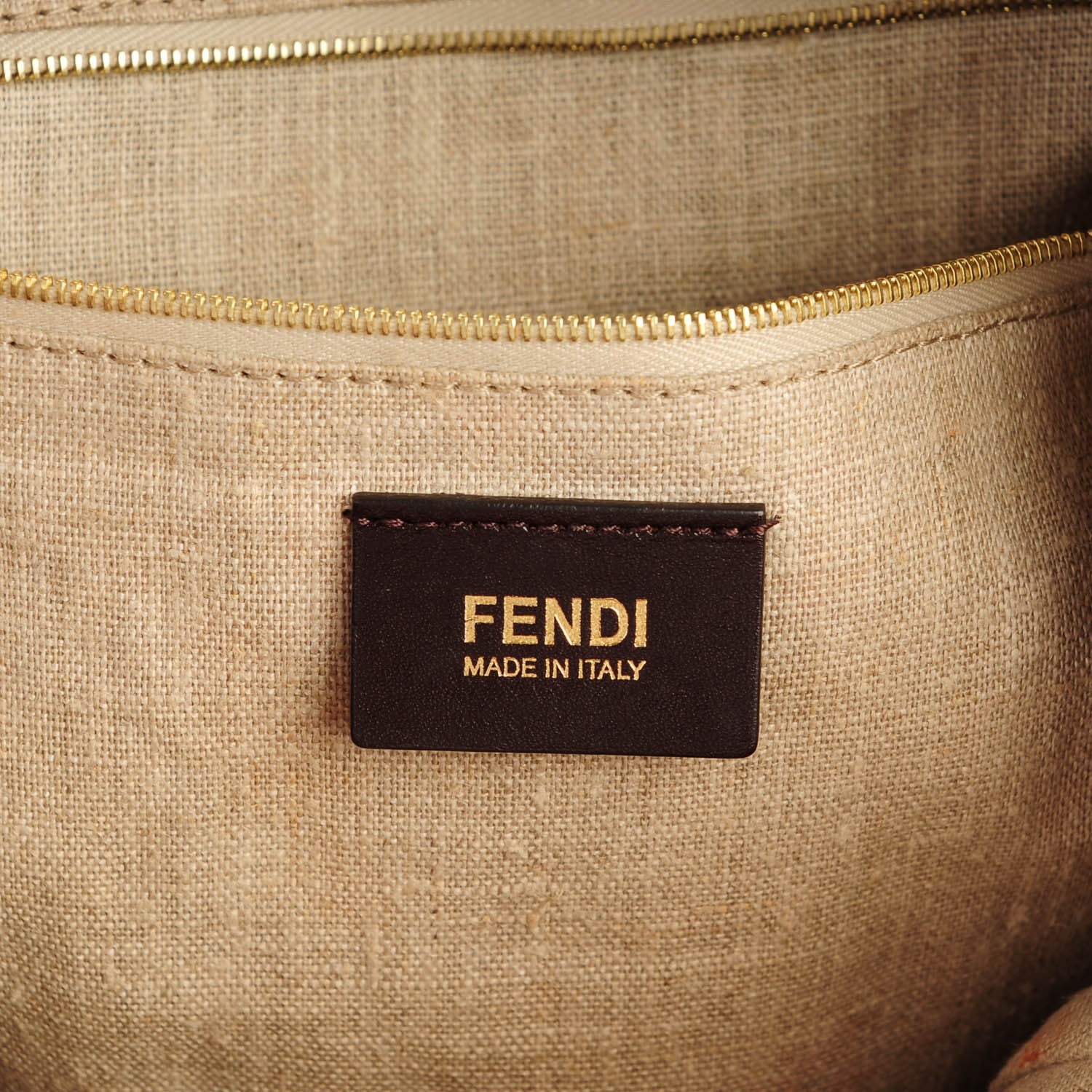 Fendi Pequin Cuoio Vegetale Large Hobo Tobacco Rosso Black 6 of 8