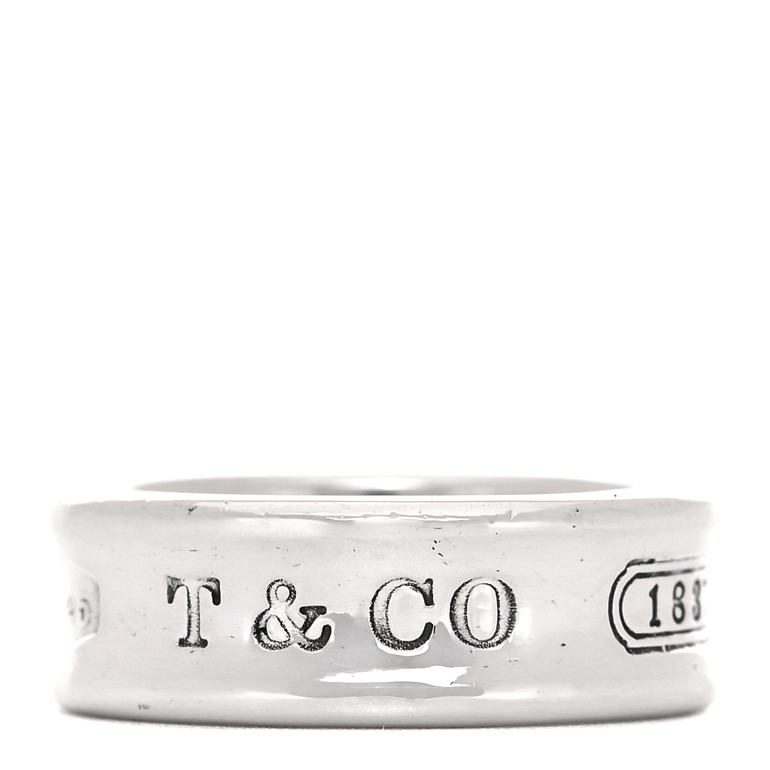 Tiffany Sterling Silver 1837 Band Ring 50 5.5 1 of 5