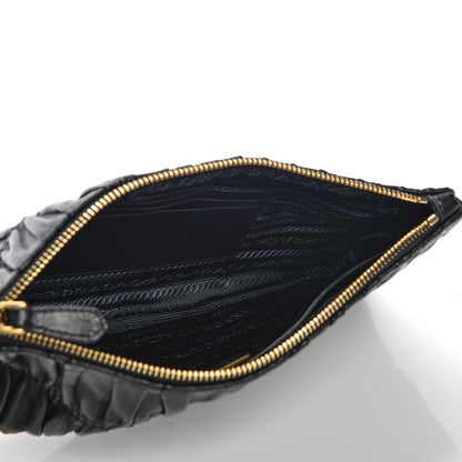 Prada Nappa Gaufre Zip Wristlet Nero Black 5 of 7