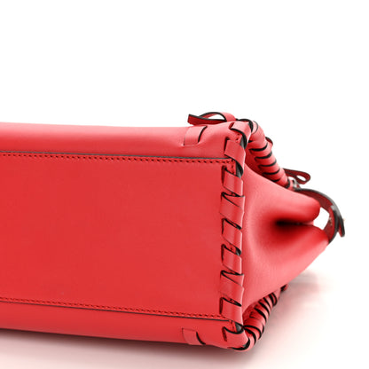 Fendi Vitello Seta Century Nappa Whipstitch Mini Peekaboo Iconic Satchel Fiamma 10 of 10
