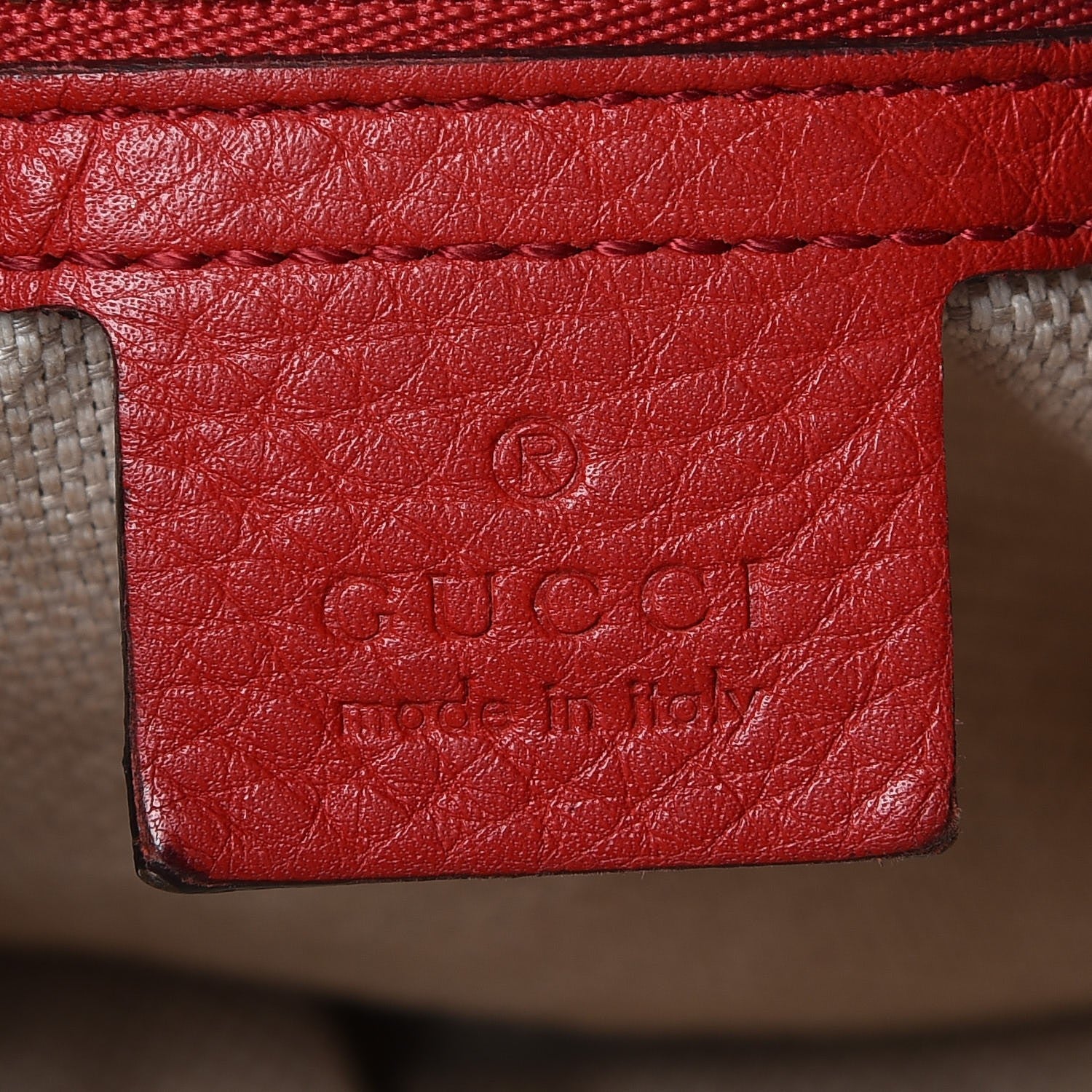 Gucci Pebbled Calfskin Medium Soho Chain Shoulder Bag Tabasco Red 6 of 17