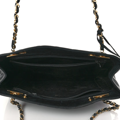 Chanel Lambskin Quilted CC Shopping Tote Black 4 of 9