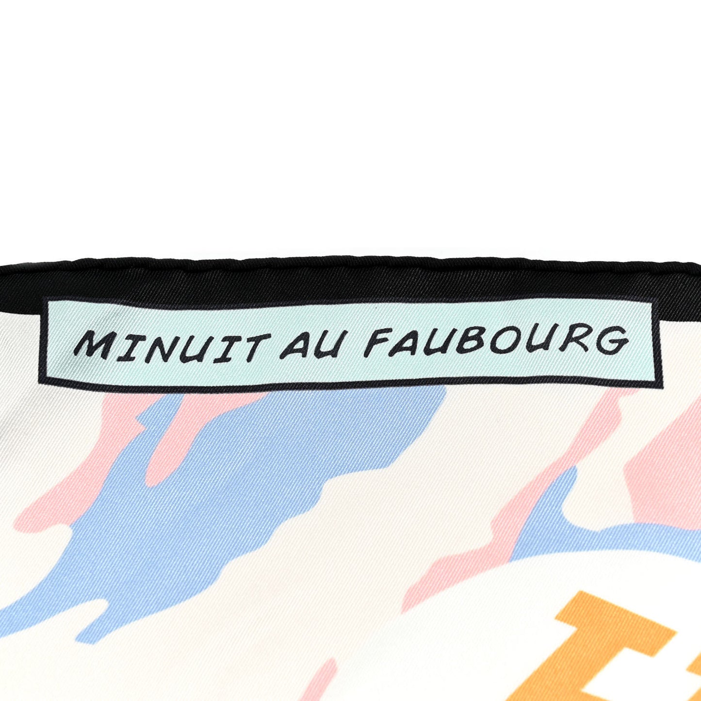 Silk Minuit Au Faubourg Scarf 70 Black Beige Dore Vert