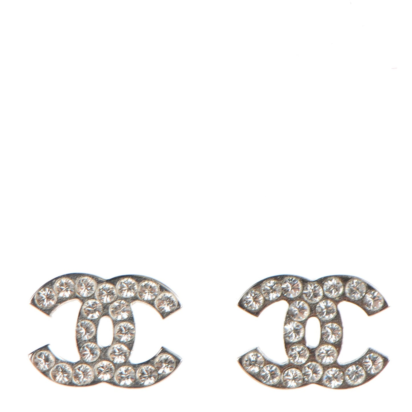 Crystal Timeless CC Earrings Silver