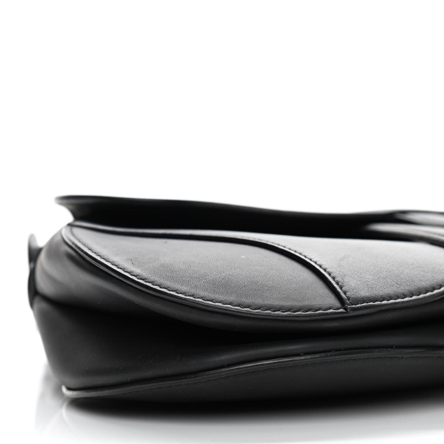 Ultra Matte Calfskin Saddle Bag Black