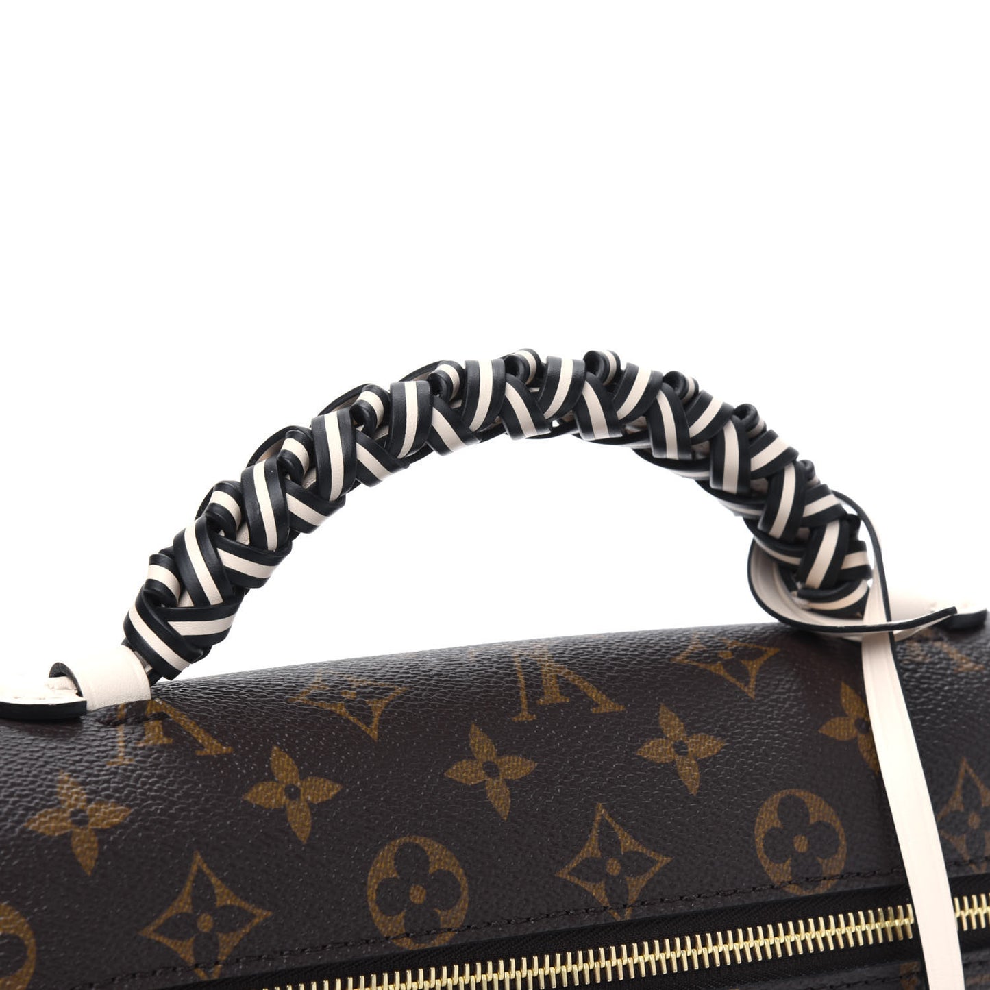 Monogram Braided Pochette Metis Creme Beige