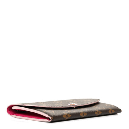 Louis Vuitton Monogram Bloom Flower Emilie Wallet Fuchsia 3 of 9