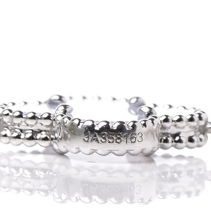 Van Cleef & Arpels 18K White Gold Chalcedony 5 Motifs Vintage Alhambra Bracelet 5 of 6