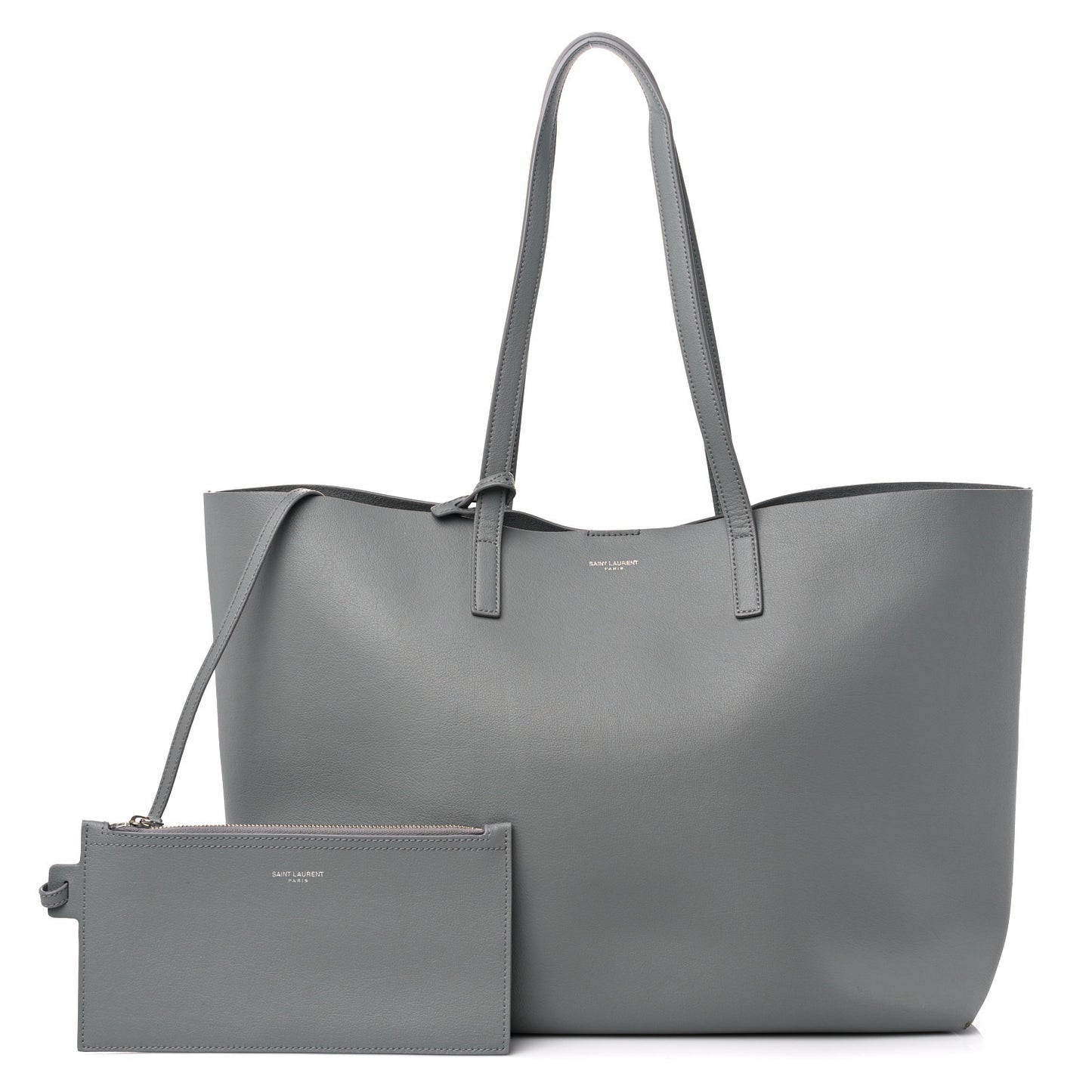 Calfskin Large Shopping Tote Granite