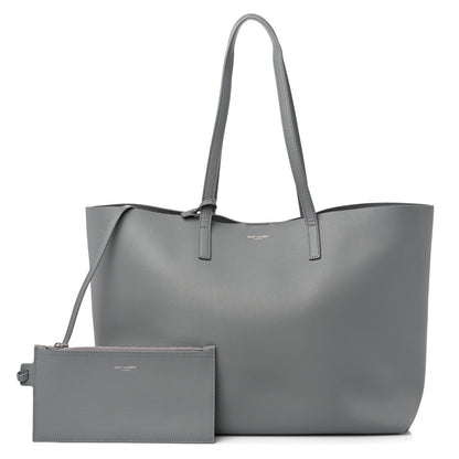 Saint Laurent Calfskin Large Shopping Tote Granite 1 of 11