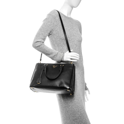 Prada Saffiano Medium Galleria Double Zip Tote Black 2 of 7