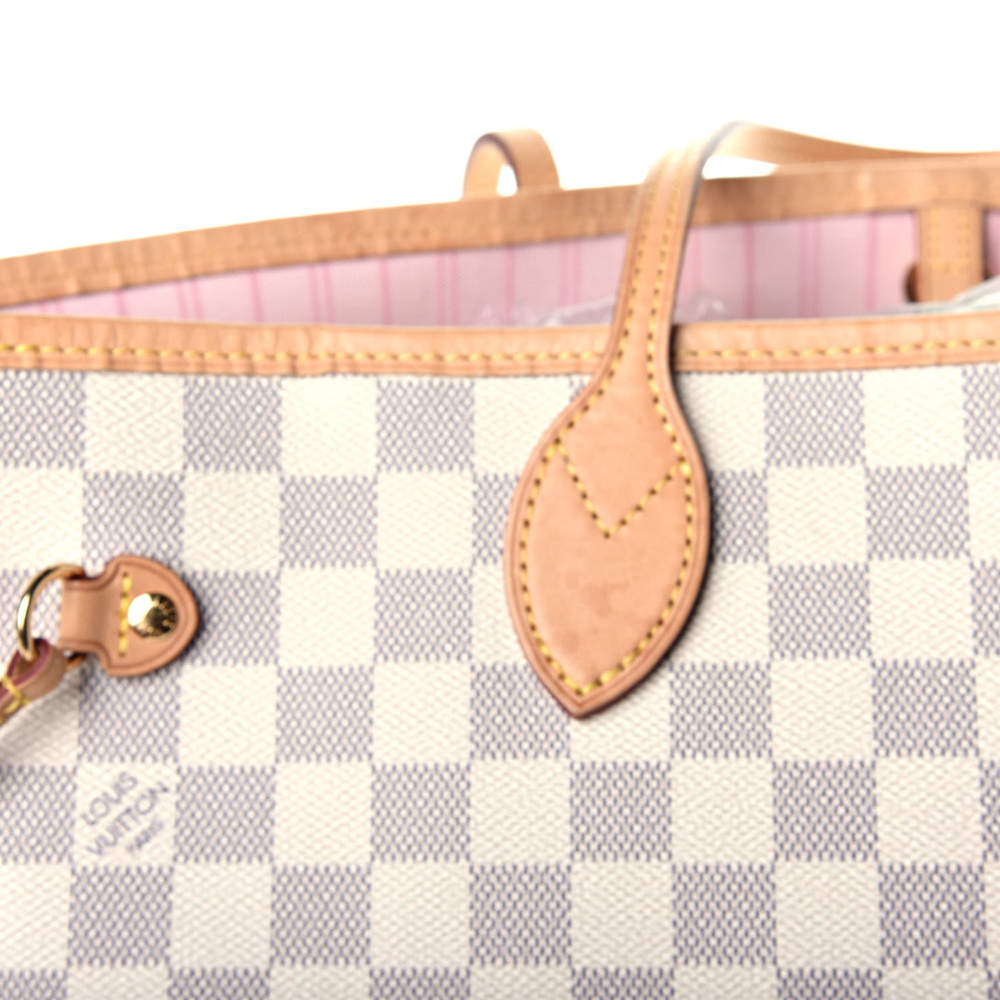 Damier Azur Neo Neverfull MM Rose Ballerine