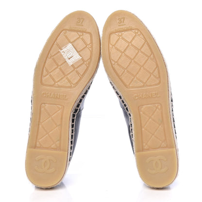 Chanel Lambskin CC Espadrilles 37 Black 9 of 9