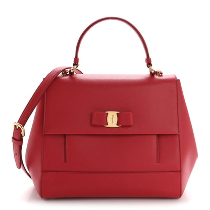 Salvatore Ferragamo Printed Calfskin Carrie O Chain Shoulder Bag Pamplona 1 of 13