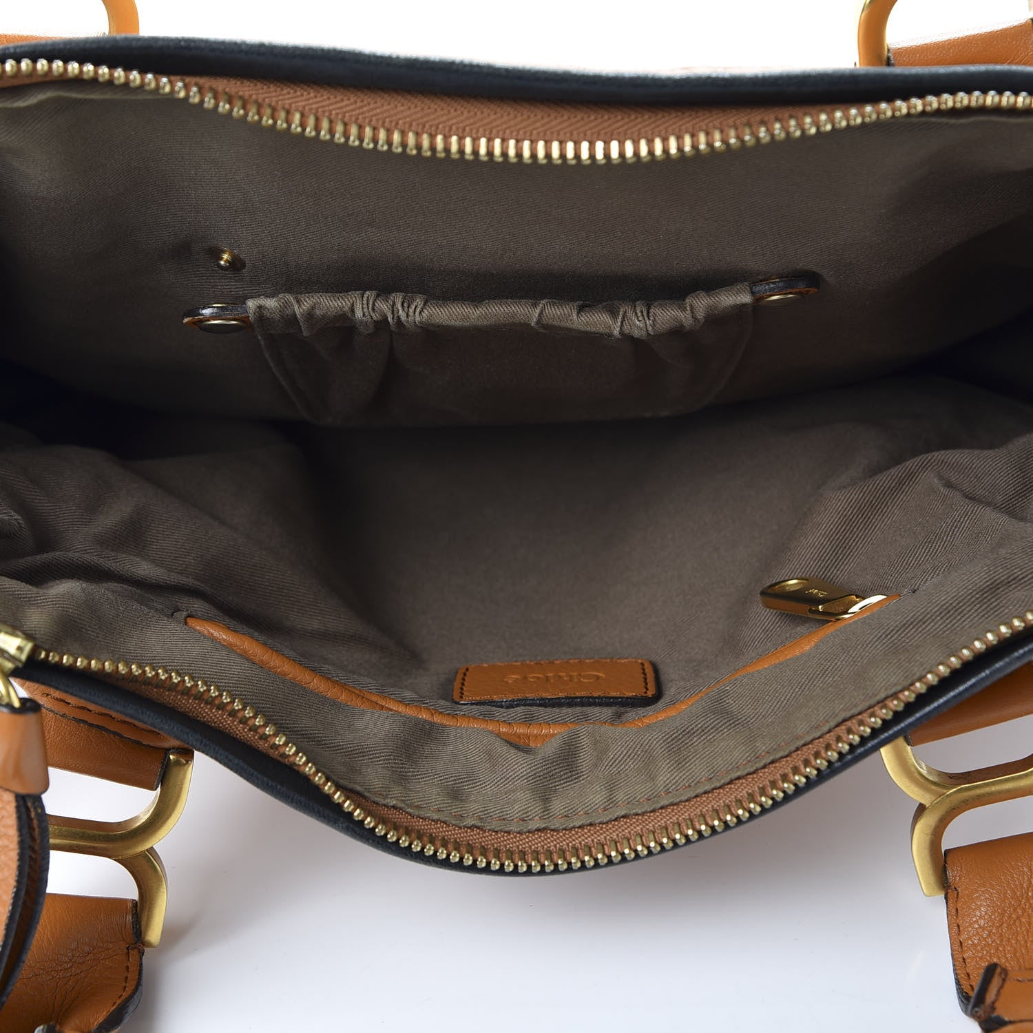 Chloe Calfskin Braided Medium Marcie Satchel Whiskey 4 of 12