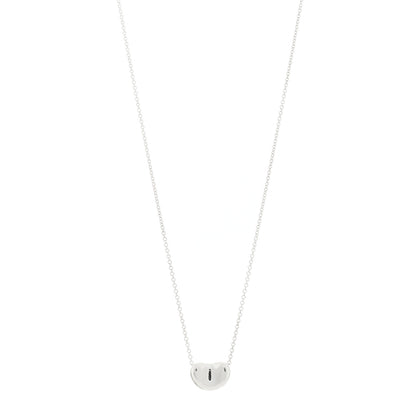 Tiffany Sterling Silver Elsa Peretti 12mm Bean Pendant Necklace 1 of 6